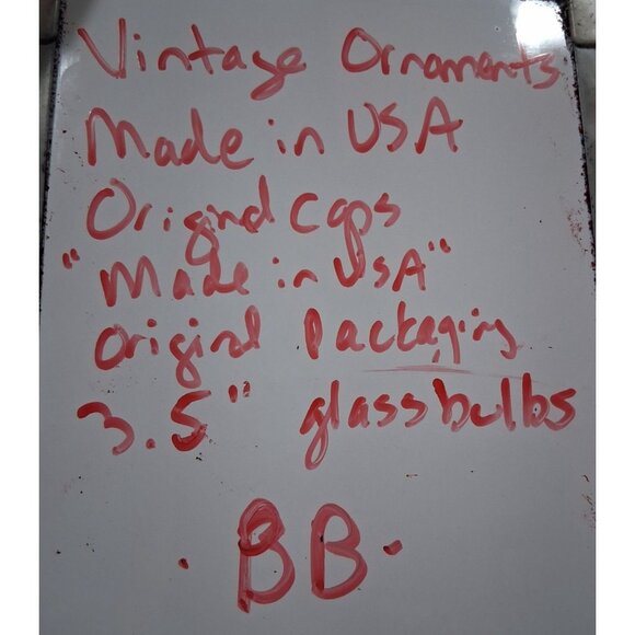 Vintage Christmas Creations Mercury Glass Ornaments Set Of 4 Blue Gold Made In U - Picture 9 of 9